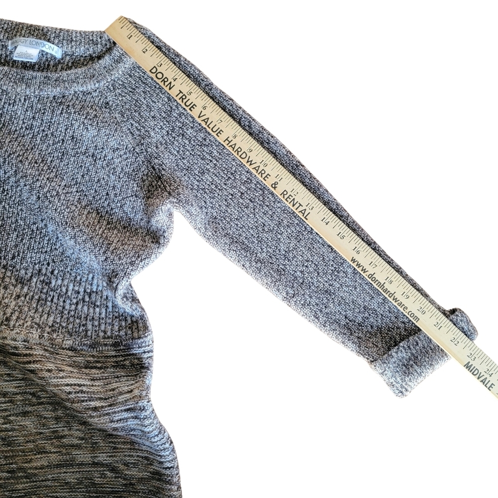 Maggy London Marled Knit Sweater Dress Cuffed Sleeves Merino Wool Blend NWOT - Picture 13 of 13